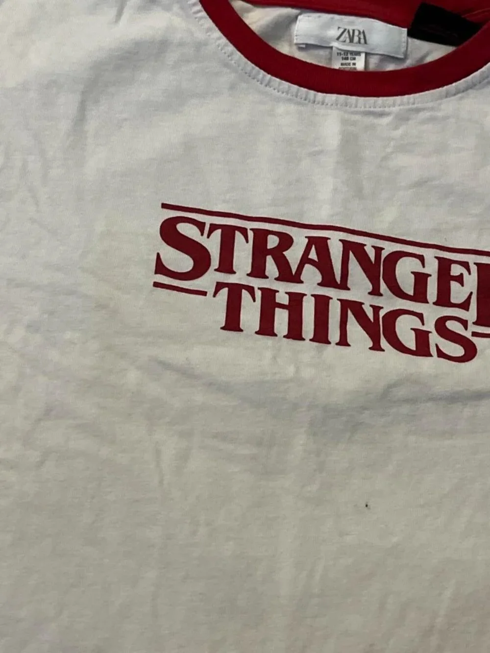 Zara Stranger Things 5 Graphic Ringer Tee Kids 11-12